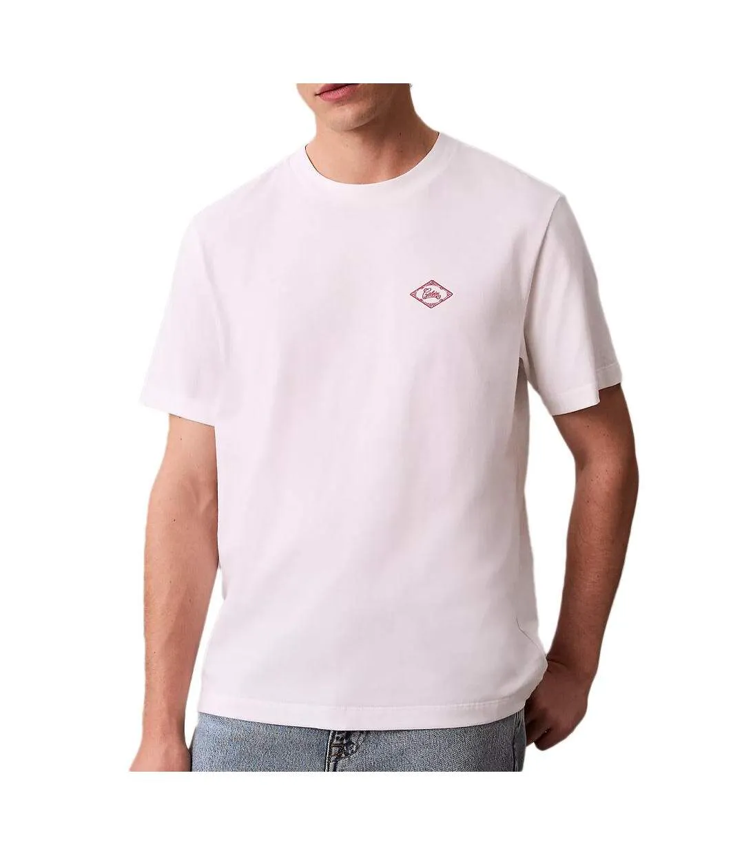 T-Shirt blanc homme calvin klein jeans matchb-1