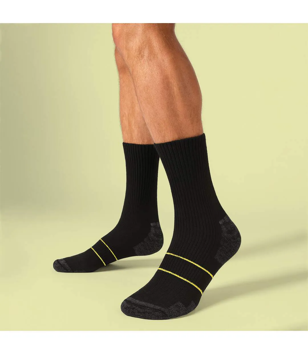 COMODO - 1 Paire Chaussettes Homme Laine Travail Mi-mollet Chaudes-5