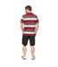 Polo Motif/style Rayé Hadley Homme Bordeaux Bewley & Ritch-3