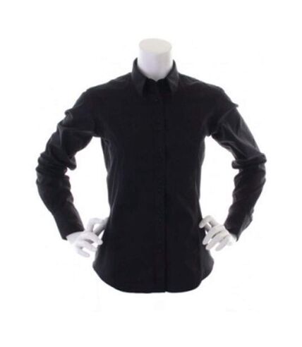 Kustom Kit Ladies City Long Sleeve Blouse (Black) - UTBC1451