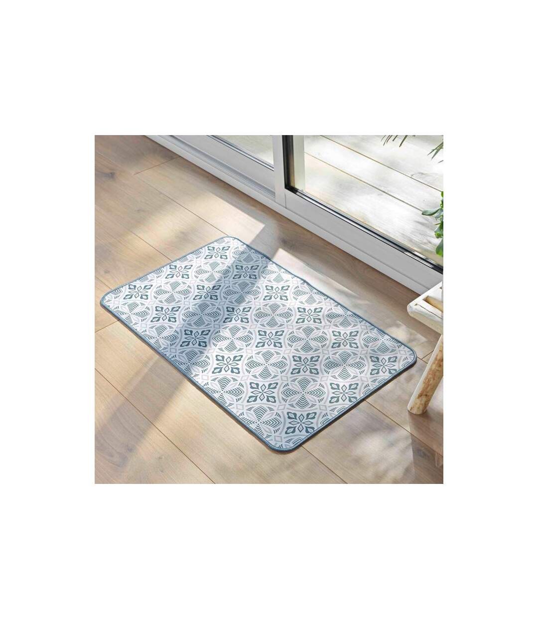 Tapis Déco Imprimé Joan 45x75cm Bleu-4