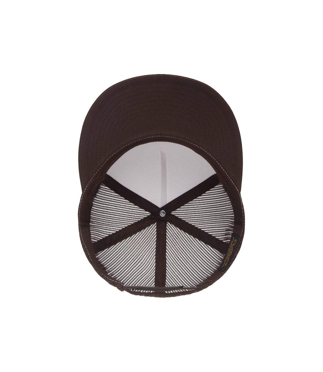 Casquette Trucker Classic Blanc Marron Yupoong-3