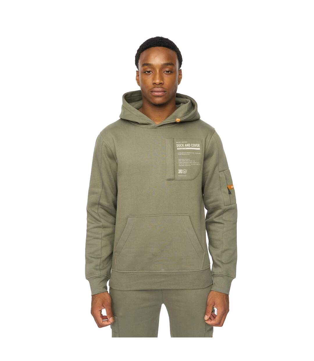 Mens Adamsberg Hoodie Dark Olive Duck And Cover-2