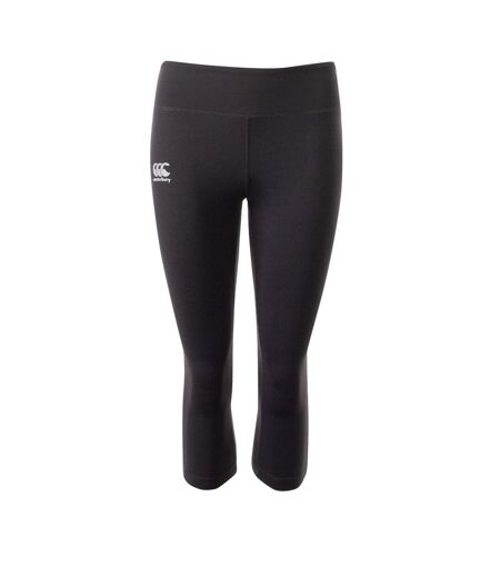Womens/ladies Vapodri Capri Leggings Jet Black Canterbury