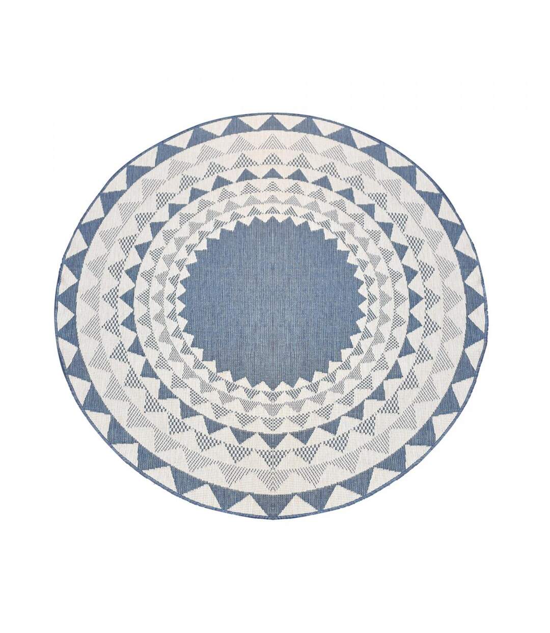 Tapis rond d'extérieur, kilim reversible EX1 C-1