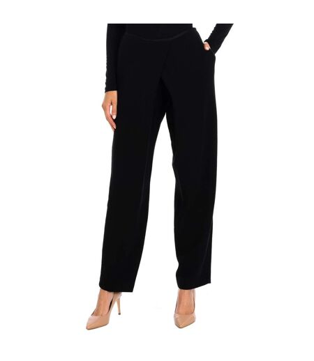 Long flared trousers with wide cut 1NP17T1M017 woman