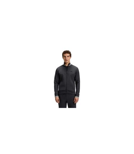 Mens Embroidered Logo Regular Long-sleeved Track Jacket Dark Blue Boss
