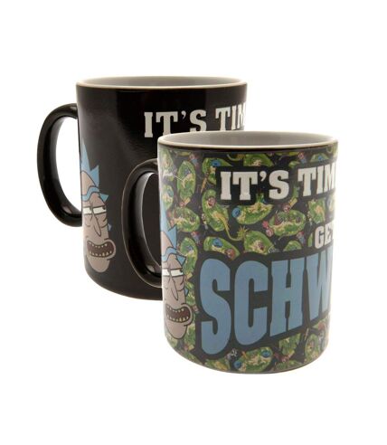 Rick And Morty Official Schwifty Heat Changing Mug (Black/Green) (One Size) - UTTA2287