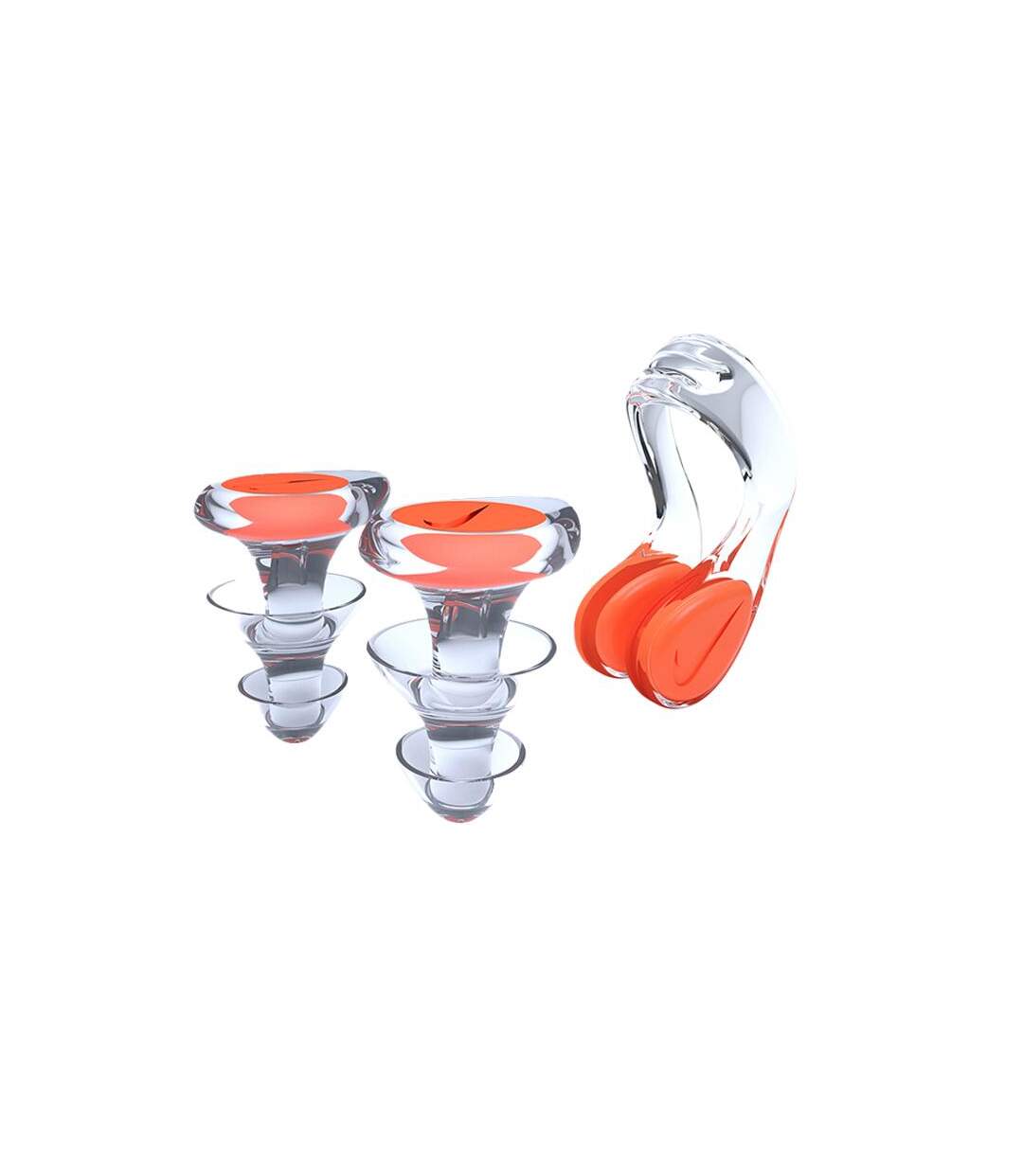 Set pince nez et bouchons d'oreilles orange homme nike nessa - taille unique-2