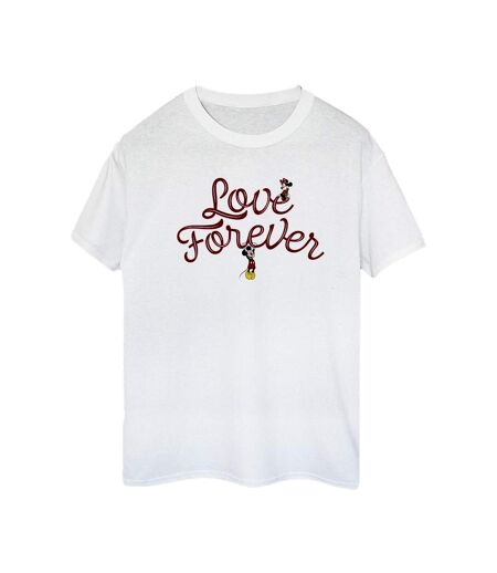 Disney Femme/Les femmes Mickey Mouse Love Forever - T-shirt boyfriend en coton (Blanc) - UTBI38838