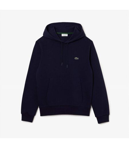 Mens Fleece Pull Over Sport Hoodie Navy Lacoste