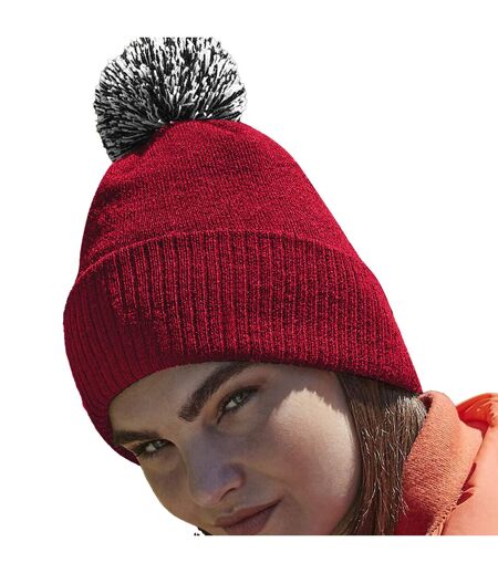 Beechfield Snowstar Recycled Beanie (Classic Red/White) - UTRW8435