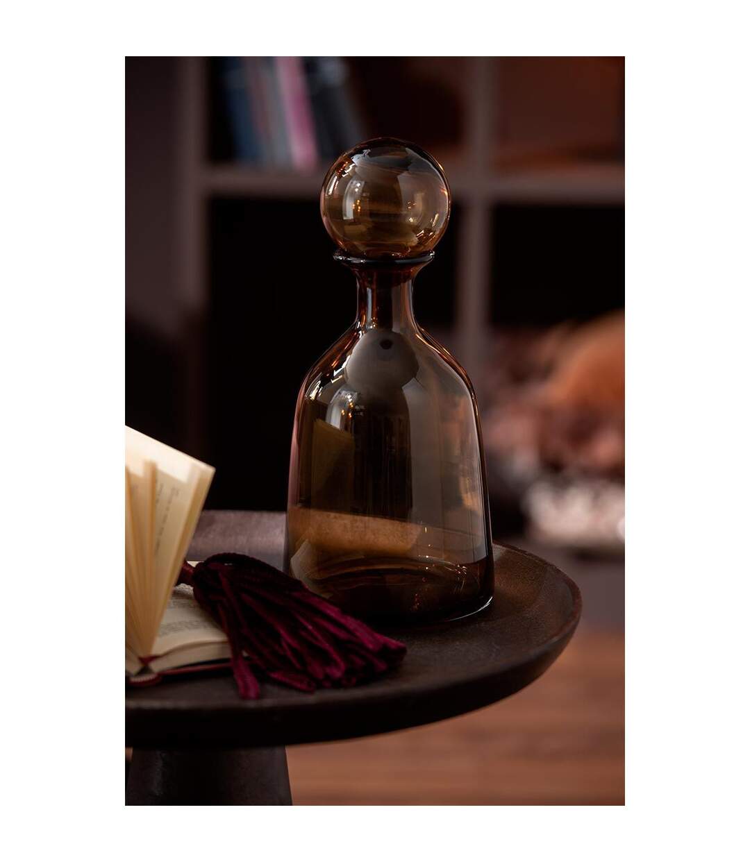 Bouteille avec Bouchon Uni Joyce 33cm Marron-3