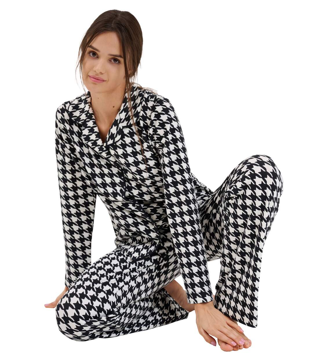 Haut pyjama chemise manches longues Mia Lisca-4