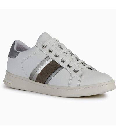 Geox Womens/Ladies D Jaysen E Sneakers (White/Silver) - UTFS10685