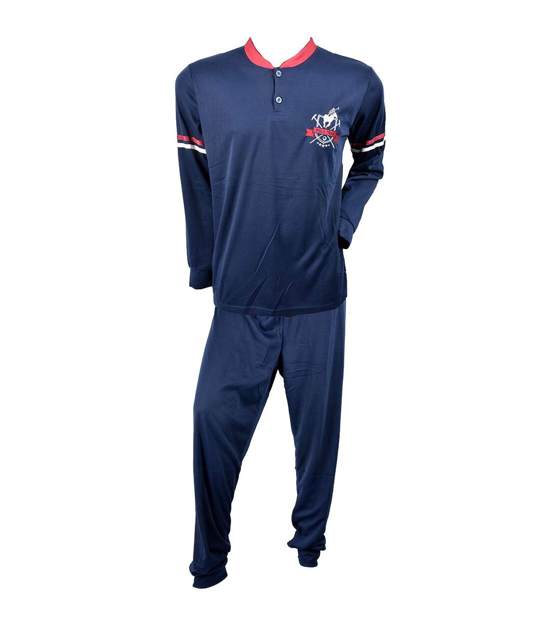 Pyjama Homme Long SWEET SECRET Q2753 POLO TEAM MARINE