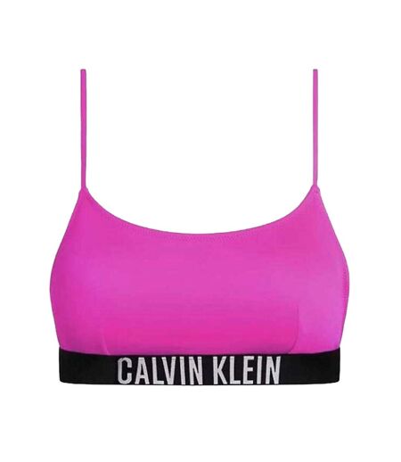 Haut De Maillot De Bain Motif/style Deux Tons Femme Violet Calvin Klein
