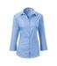 Chemisier Manches ¾ Motif/style Uni Style Femme Bleu Malfini-1