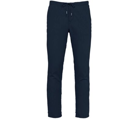 Pantalon ecoresponsable en lin et coton bio - Homme - PATS708 - bleu marine