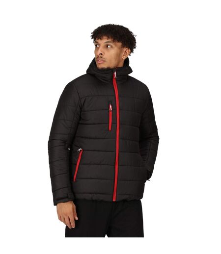 Doudoune Matelassée Navigate Homme Noir Rouge Classique Regatta
