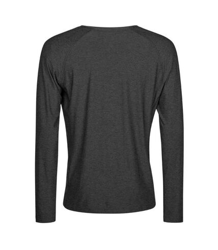 Mens cooldry long-sleeved t-shirt black melange Tee Jays