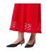 Robe Mi-longue Motif/style Maille Adoni Femme Rouge Feu Bardot-4