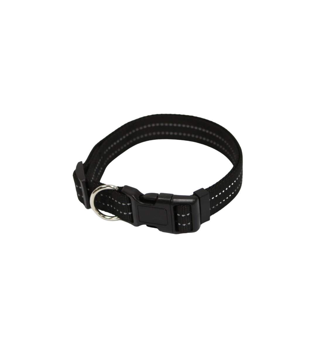 Collier Réglable Coutures Réfléchissantes 65cm Noir-1