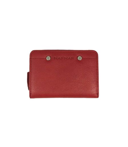 Naf Naf - Portefeuille compact en cuir Dahlia - carmin - 8590