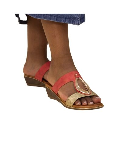 Sandales porto femme corail Lunar