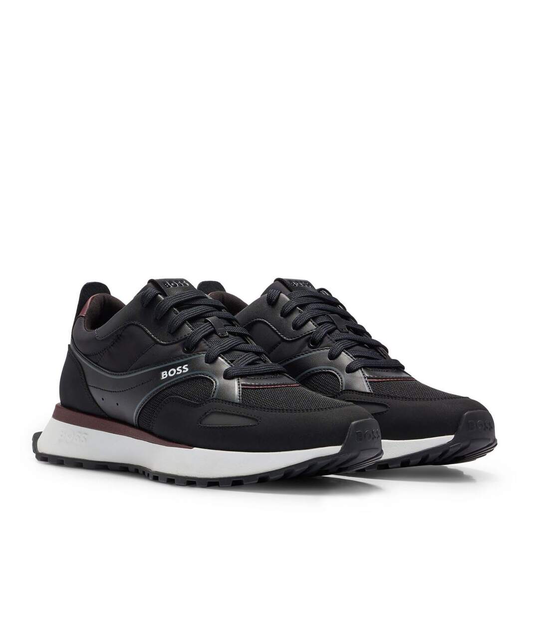Baskets Jonah Homme Noir Marron Boss-3