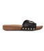 Womens/ladies Leather Iqushion Adjustable Slides Black FitFlop-1