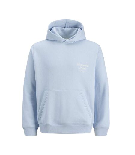 Sweat à capuche bleu homme jack & jones typo