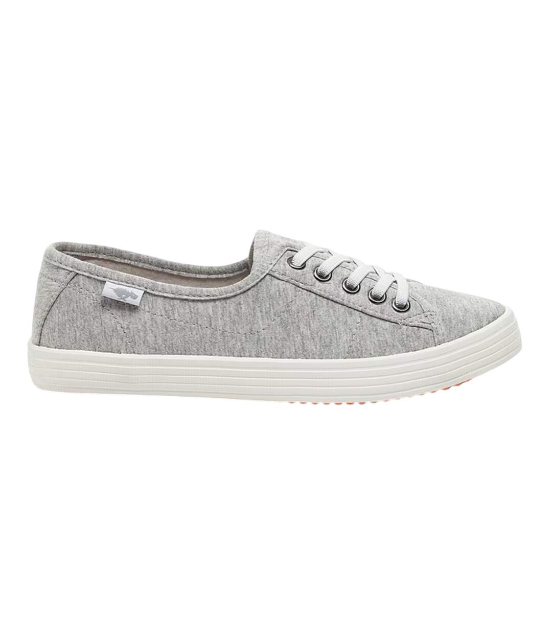 Womens/ladies Chow Chow Flat Trainers Light Grey Rocket Dog-1