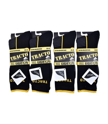 Chaussettes de Travail TRACTO pour Homme Résistance et Qualité Pro - Pack de 4