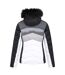 Womens/ladies Cascade Padded Ski Jacket White Black Mountain Warehouse-2