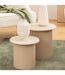 Ensemble de 2 tables à café en bois EINO - Beige-2