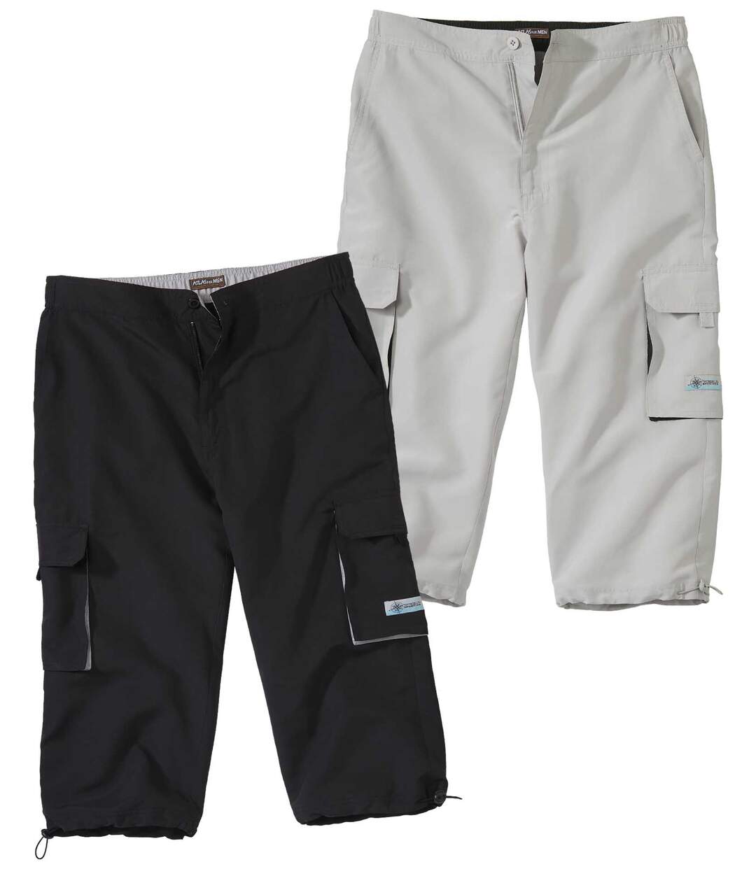 mens cropped cargo trousers