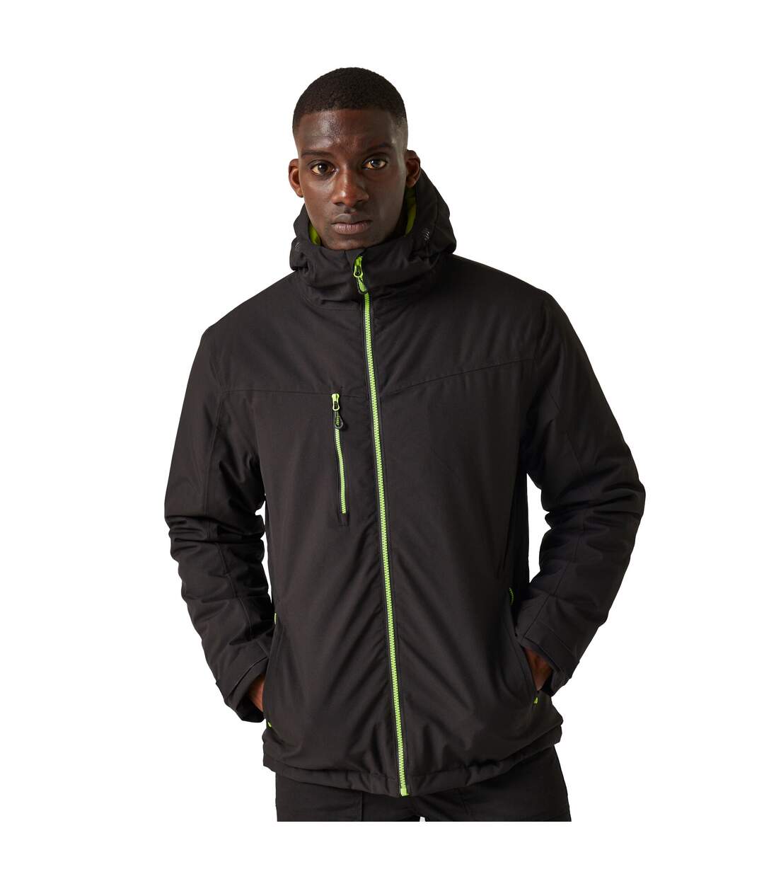 Veste imperméable navigate homme noir / vert citron Regatta