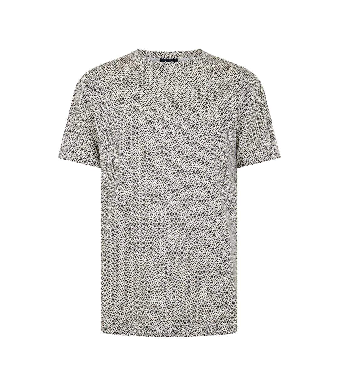 T-shirt Motif/style Imprimé Intégral Homme Blanc Noir Armani Exchange-1