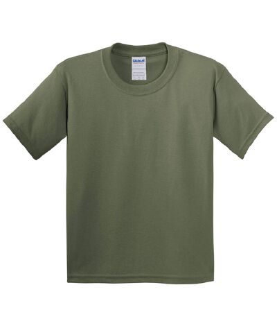 Youth Unisex Heavy Cotton T-shirt Military Green Gildan