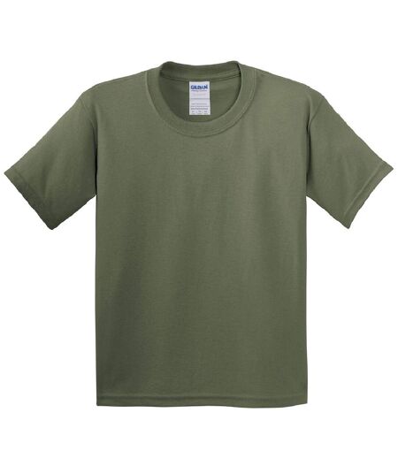 Youth Unisex Heavy Cotton T-shirt Military Green Gildan