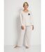 Pyjama uni manches longues maille douce-1