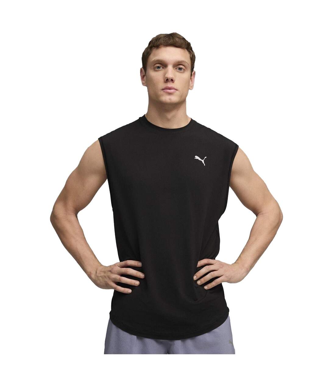 Mens Coolcell Performance Vest Top  Black Puma-1