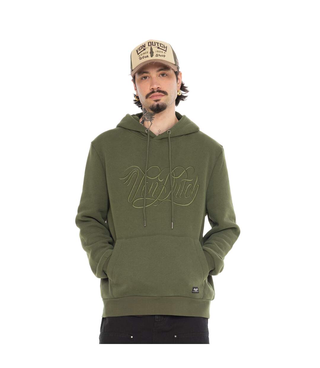 Sweat à capuche en molleton avec broderie Ruben Vondutch-1