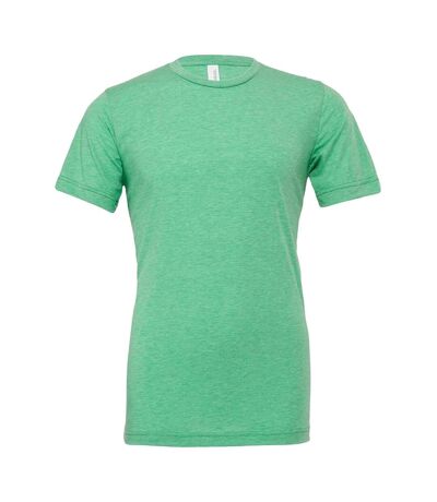 Unisex adults triblend crew neck t shirt green Bella Canvas