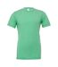 Unisex adults triblend crew neck t shirt green Bella Canvas