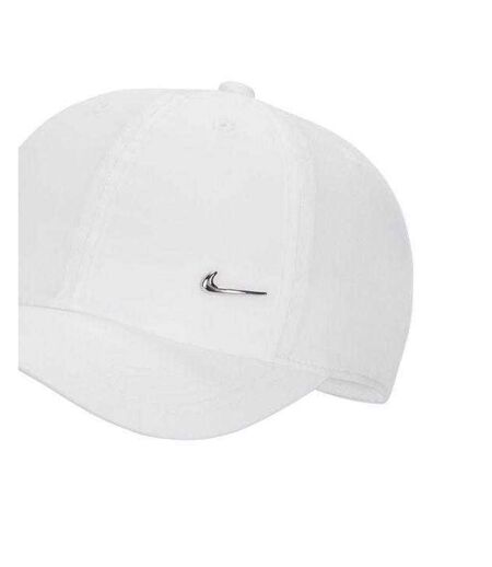 Casquette De Baseball Motif/style Swoosh Métallique Club Enfant Blanc Nike