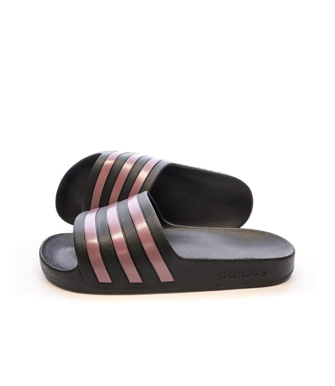 Claquettes Noires/Rose Gold Femme Adidas Adilette Aqua - 37-1