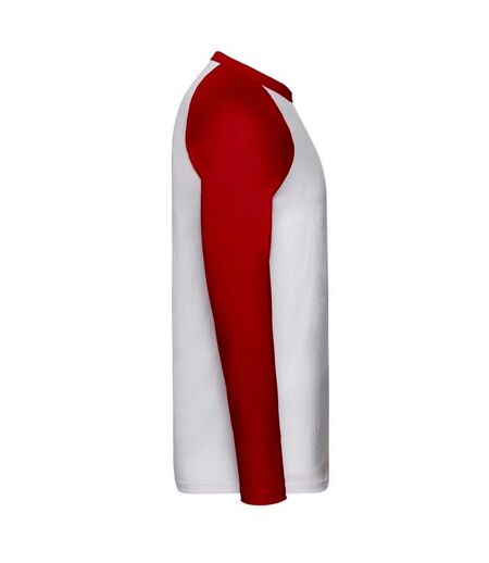 T-shirt Valueweight Homme Blanc Rouge Fruit Of The Loom