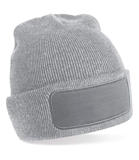 Bonnet avec patch - Adulte - B445 - gris heather